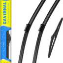 Gavimnal 26"+21"+16" Silicone Wiper Blades Replacement For Lexus RX350 RX450h 2016-2022,All-Season Front Rear Windshield Wiper Blades(Set of 3)