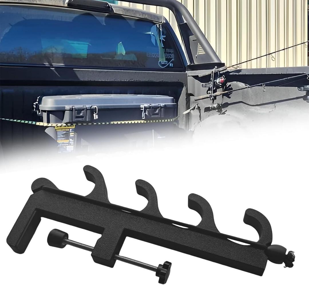 Fishing Rod Holder for Truck Bed, Fishing Rod Storage Rack That Can Hold 4 Rods, Kayak Rack/Truck Bed Fly Rod Holder