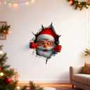 2PC Christmas Santa Claus Wall Sticke