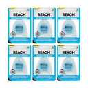 REACH Ultraclean Dental Floss, Mint, Plaque Remover for Teeth, Shred Resistant, Waxed, Easy on Gums & Teeth, Mint, Oral Care, PFAS Free, for Adults & Kids, 6 Pack, 30 yd