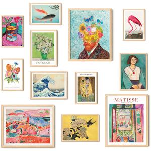 97 Decor Colorful Eclectic Decor - Eclectic Wall Art Posters, Funky Gallery Wall Art Prints for Home Bedroom, Maximalist Decorations Famous Artist Painting Pictures (UNFRAMED) (8x10 Inches)