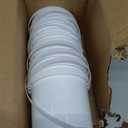 10 Pack 1.5 Quart/48oz White Plastic Bucket with Lid and Handle, Food Storage Bucket,Empty Paint Can Quart Plastic Paint Containers for Paint Water Art Crafts Projects