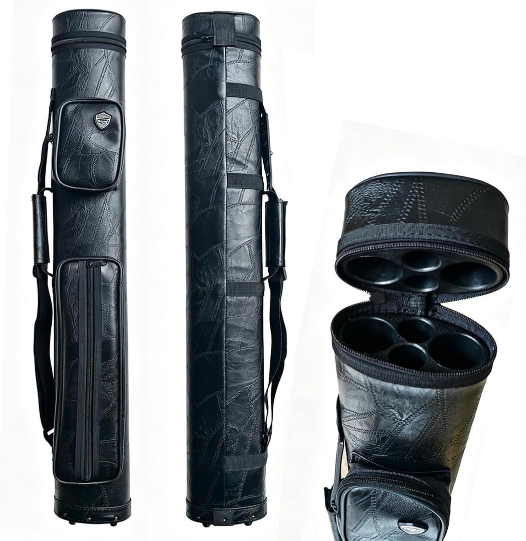 2x2 Hard cue case Pool Cue Billiard Stick Carrying Case, 33.85 x 4.13 x 2.36 inches