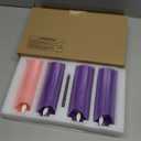 Christmas Products 3 Purple and 1 Pink Battery Operated Flameless Advent Candles with Remote Control and Timer