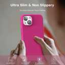 TOCOL 5 in 1 for iPhone 13 Case for Women, Slim Liquid Silicone Phone Case iPhone 13 [Anti-Scratch] [Drop Protection], Hot Pink
