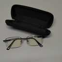 LJIMI Progressive Multifocus Presbyopic Reading Glasses Blue Light Blocking Half Frame Titanium Alloy No Line Multifocal UV Protection Computer Readers for Men and Women Eyeglasses Anti Glare Eyewear