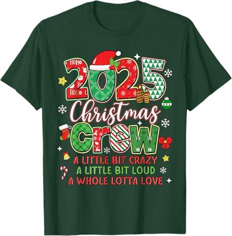 Christmas Crew 2025 Family Christmas Xmas Pajamas Matching T-Shirt, Medium