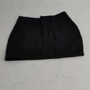 ELLEVEN Stretchy Mini Jean Skirt for Women,Low Waist Denim Skirts with Pockets, Black, XS