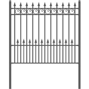 5.5 x 5 ft. Prague Style Iron Ornamental Fence
