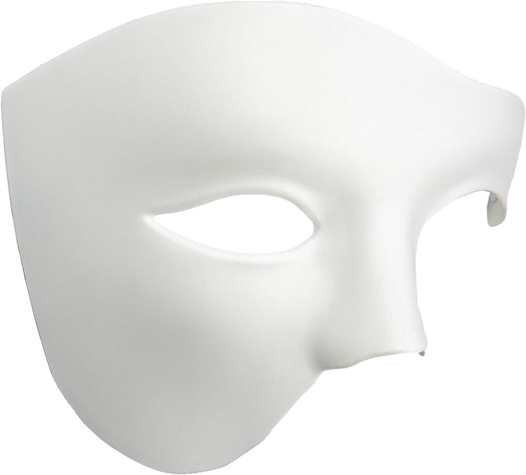 Hoshin Masquerade Mask, Half-Face Mardi Gras Decorations Venetian Masks for Mens (White) Hoshin Masquerade Mask, Half-Face Mardi Gras Decorations Venetian Masks for Mens (White)