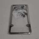 License Plate Frames, Indeed BUY 2 Pcs 4 Holes Slim Stainless Steel Polish Mirror License Plate Frame and Chrome Screw Caps