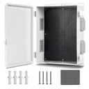 Outdoor Waterproof Electrical Junction Box, ABS Water Resistant Enclosure with Internal Mounting Panel & Hinged Cover (15.7" H* 11" L* 5.9" W)