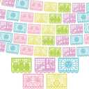 AmazingSpark Pastel Mexican Party Banner Set (6 Pack, 6 x 19.69 ft, Plastic) Pastel Mexican Papel Picado Cielito Lindo Candy Mexico Party Banners Decor for Wedding Birthday