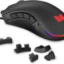 Monster Alpha 9.0 RGB Wired Gaming Mouse, Customizable Buttons, Programmable LED Lighting, True 16,000 Adjustable DPI, Ergonomic Optical PC Gaming Mouse for PC Gaming, Black