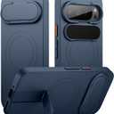 SURITCH for Google Pixel 9/9 Pro Phone Case, Compatible with MagSafe, Protective Cover with Camera Cover & Adjustable Metal Kickstand for Pixel 9/9 Pro -Dark Blue