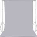 GFCC 8FTX10FT White Backdrop Background for Photography Photo Booth Backdrop for Photoshoot Background Screen Video Recording Parties Curtain