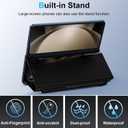 for Samsung Galaxy Z Fold 5 Case with S Pen and Built-in Screen Protector, Wireless Charging Holder Kickstand Full-Body Shockproof for Samsung Z Fold 5 5g Protective Cover Shell (Black)