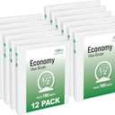 Office Essentials Economy View 3 Ring Binders, 0.5" Round Rings, 0.7" Spine, 100-Sheet Capacity, White Binders
(12-Pack of 03422)