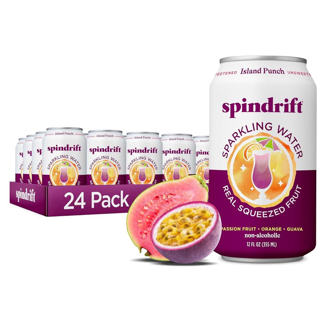 Spindrift Island Punch Can 12 Ounce (Pack of 24) BB: 06/26/26