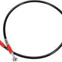 X AUTOHAUX 80cm 31.5" Length 10mm ID Motorcycle Hydraulic Brake Line Oil Hose Pipe 28 0 Stainless Steel Braided Cable for ATV Motocross Sport Bikes Black