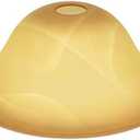 Retisee Amber Glass Lampshade Glass Lamp Shade Replacement Light Bulb Cover Chandelier Vanity Fitting Opening 1.65 Inch for Base E26 Socket