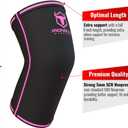 Elbow Sleeves 5mm (1 Pair) - High Performance Elbow Sleeve Support for Weightlifting, Weight Training & Powerlifting - Best Compression Straps - for Men and Women (Small, Black/Pink)