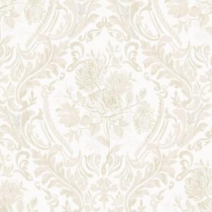 Ismoon Floral Peel and Stick Wallpaper Vintage Beige Contact Paper Boho Watercolor Damask Wall Paper Textured Removable Self Adhesive Vinyl Wallpaper for Cabinet Bedroom Wall Decor, 17.3 in X 6.5 ft