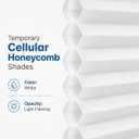 4 Pack Temporary Cellular Blinds, 24" Wide Shades for Small Windows, 24"W-Fits up to 47"H Window