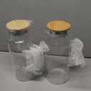 2 Pcs Glass Pitcher with Lid and Spout, Glass Carafe for Hot/Cold Water with Handle, Iced Tea Pitchers Beverage Pitchers for Fridge Coffee, Juice and Homemade(Stainless Steel, Bamboo,68 oz)