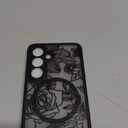 XIZYO Magnetic Case for Samsung Galaxy S24 Floral Rose Cute [Compatible with Magsafe] for Women Girls Aesthetic Pattern Slim TPU Shockproof Bumper Cover, Black