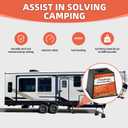 Trailer Jack Block, RV Leveling Blocks, 6000 lbs Capacity, Set of 4, Polypropylene RV Camper Stabilizer Blocks, Stackable Leveling Support for Camper Trailer