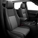 FREESOO Seat Covers for Jeep Grand Cherokee 2011-2021 - Custom Fit Full Set Car Seat Protectors with Airbag Compatibility, Waterproof Car Seat Cover (Black Grey)