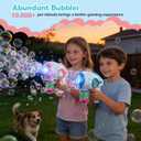 Bubble Guns for Kids 4-8, 2 Pack Automatic Bubble Blaster with LED Light & 14 Bubble Solution, Bubble Gun for Toddlers Outdoor Summer Toys