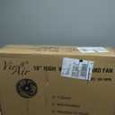 Vie Air 18 Inch Industrial Heavy Duty Pedestal Oscillating Metal Stand Fan, Black