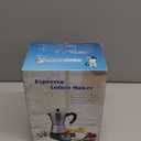 Coffee Pot 6 Cup Electric Espresso Coffee Maker Italian Moka Maker 300ml Portable Aluminum Espresso Machine Cafetera Moka Pot with Detachable Base, Gift for Home Travel (White)