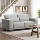 Marsail 65" Loveseat Sofa, Love Seat for Living Room, Comfy Couch with Deep Seats and Wide Armrests, Sofa Couch with Supportive Cushion and Sturdy Frame, Easy to Clean with Removable Covers, Grey