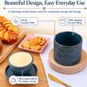 Ceramic Butter Crock, French Butter Keeper, Butter Crock for Counter with Water (Vintage Blue)