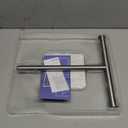 RUACQ Hand Towel Holder, T-Shape Free Standing Hand Towel Holder Stand with Marble Base, 304 Stainless Steel Hand Towel Stand for Bathroom Kitchen Vanity Countertop(Brushed Nickel)