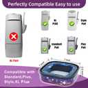 8 Pack Cat Litter Refill Bags Cartridge Compatible with Genie Cat Litter Standard, Plus and XL Plus Pails Easy-Lock Odor Control (NOT Compatible with XL)
