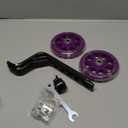 HUWAY training wheels flash mute wheel bicycle stabiliser mounted Kit compatible for bikes of 12 14 16 18 20 Inch 1 Pair (Purple)