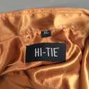 Hi-Tie Men's Silk Satin Dress Shirts Long Sleeve Shiny Casual Button Up Shirts Luxury Party Disco Prom Wedding Shirt, XL