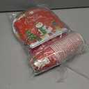 Christmas Paper Plates And Napkins, 144pcs Red Christmas Plates Set Snowman Xmas Tree Disposable Tableware for Winter Theme christmas Holiday Supplies,Serves 24