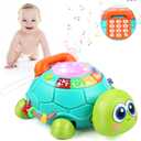 Bilingual Musical Turtle Baby Toys 6 to 12 Months, Development Toy for 6 7 8 9 Month Old Boy Girl, 8-in-1 Educational Crawling Infant Gifts, Christmas Baby Gift for 3 4 5 9-12 Months.
