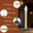 Abeja 7'' Electric Window Candle, Flickering Flameless Taper Fake Candles with On/Off Switch, 7W C26 Lights Bulb, 5FT Candles Lights- 4Pk Beige