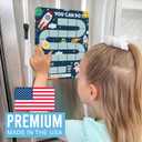 Hadley Designs Space Reward Chart for Home-Magnetic Responsibility Chart for Kids, Reward Chart for Toddlers 2-4 Years, Good Behavior Chart for Kids at Home