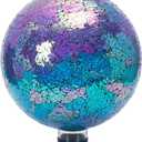 VCUTEKA Gazing Ball, Glass Mosaic Gazing Balls Sphere for Garden Lawn Outdoor Ornament Yard Decorative, 10-Inch, Purple