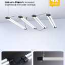 Sunco LED Shop Lights for Workshop 4FT, Linkable Garage Lighting, 4500 LM, 40W (150W Equivalent), 6000K Daylight Deluxe, Surface + Suspension Mount, 48 Inch Integrated Fixture, Black 2 Pack
