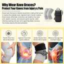 Bamboo Charcoal Compression Knee Sleeve - Elastic Knee Braces for Men & Women - Breathable Knee Support for Arthritis, Running, Workout, Joint Pain Relief (Gray, Medium) (Gray, M)
