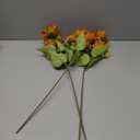 3 Pcs Sunflowers Artificial Flowers with Long Stems Silk Fake Large Sunflowers Decor Faux Sunflower Bouquet Floral Arrangement for Outdoor Indoor Summer Fall Wedding Party Table Centerpieces (Golden)