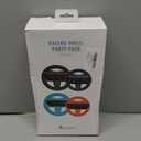 FASTSNAIL Steering Wheels for Nintendo Switch 2 (2025) for Joy-Con 2, Joypad Racing Wheel for Mario Kart World/8 Deluxe Gaming, 4 Pack Switch 2 Accessories for Joycon 2 (Black, Orange and Blue)